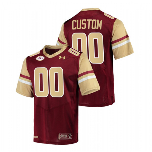 2021-22 Boston College Eagles Custom College Football Maroon Jersey