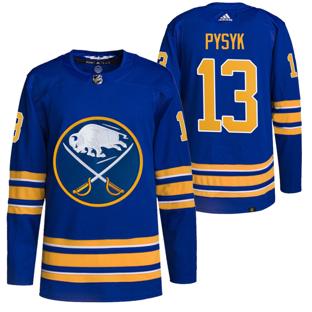 2021-22 Buffalo Sabres Mark Pysyk Royal Home Authentic Primegreen Jersey