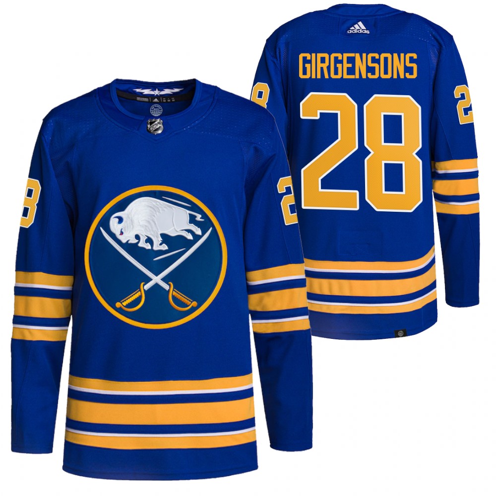 2021-22 Buffalo Sabres Zemgus Girgensons Royal Home Authentic Primegreen Jersey