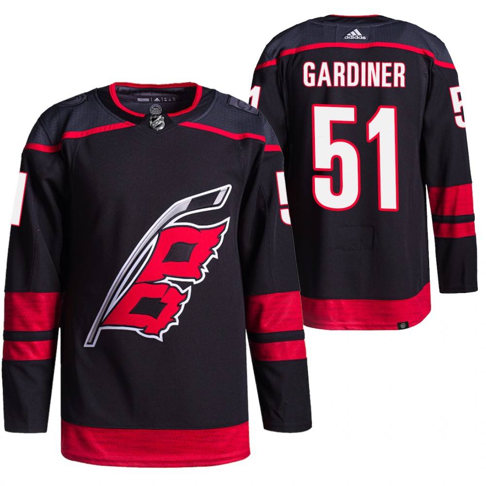 2021-22 Carolina Hurricanes Jake Gardiner Black Primegreen Authentic Pro Alternate Jersey
