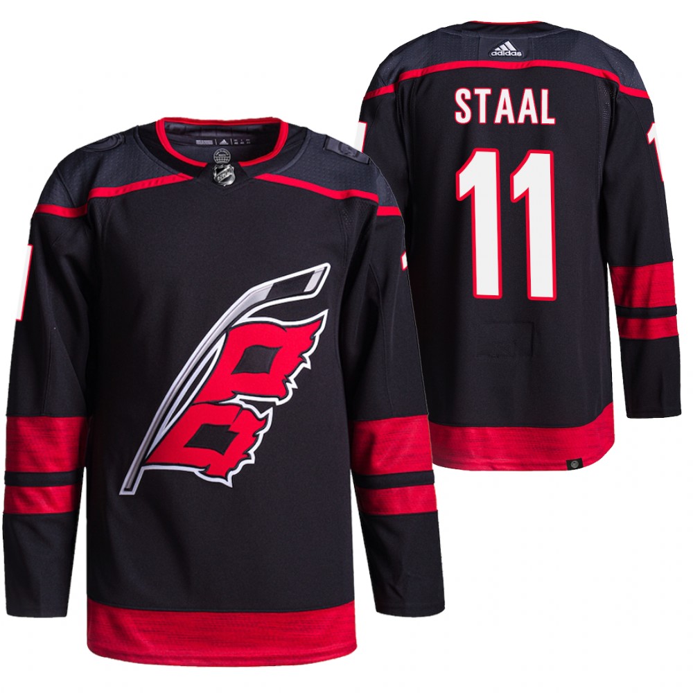 2021-22 Carolina Hurricanes Jordan Staal Black Primegreen Authentic Pro Alternate Jersey