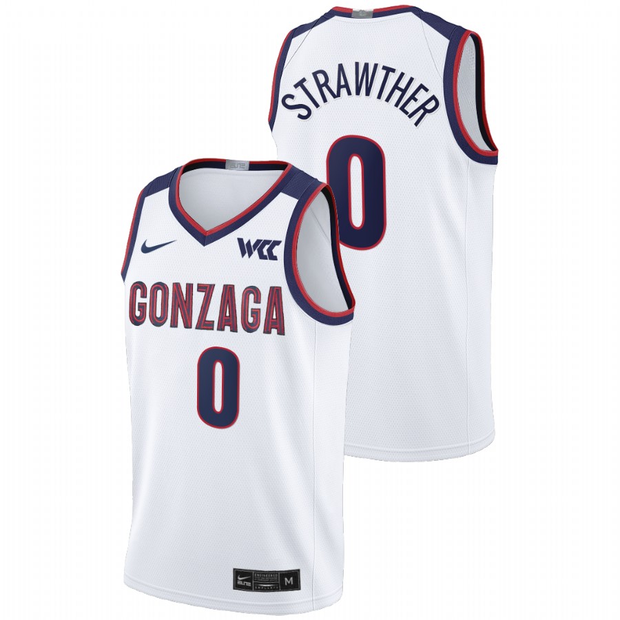 2021-22 Gonzaga Bulldogs Julian Strawther College Basketball White Limited Jersey Men