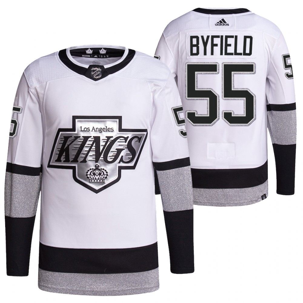 2021-22 Los Angeles Kings Quinton Byfield White Primegreen Authentic Pro Alternate Jersey