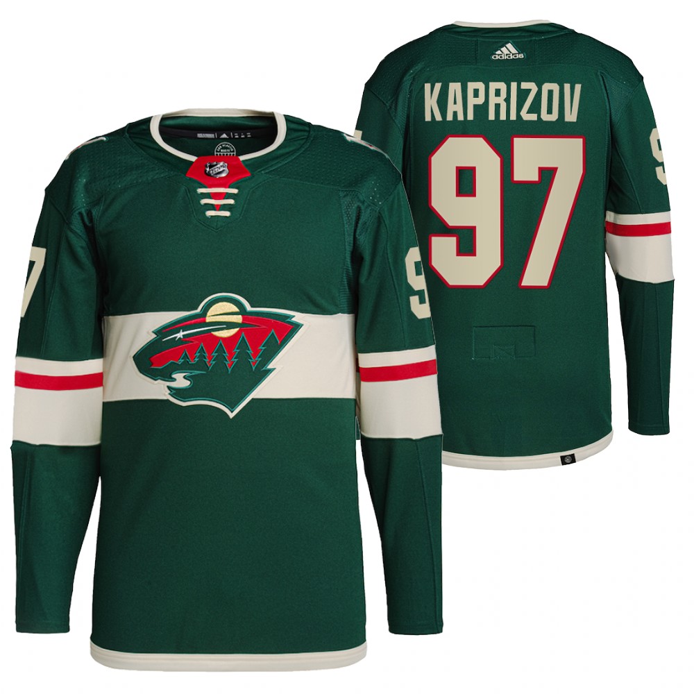 2021-22 Minnesota Wild Kirill Kaprizov Green Primegreen Authentic Pro Home Jersey