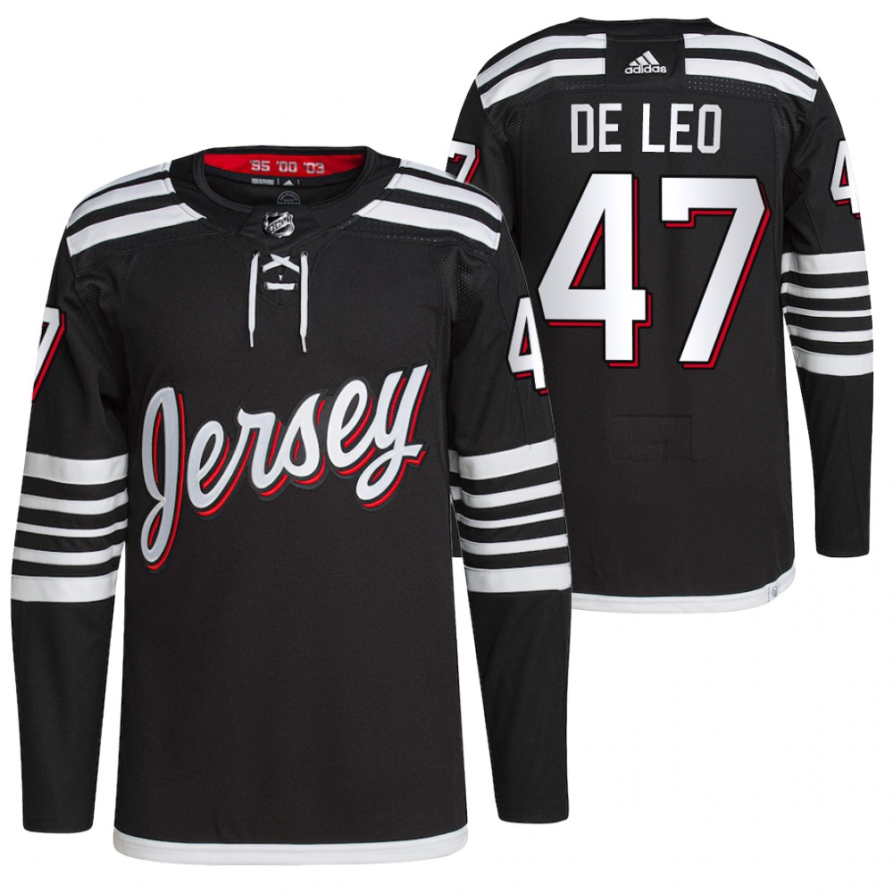 2021-22 New Jersey Devils Chase De Leo Black Alternate Primegreen Authentic Pro Jersey