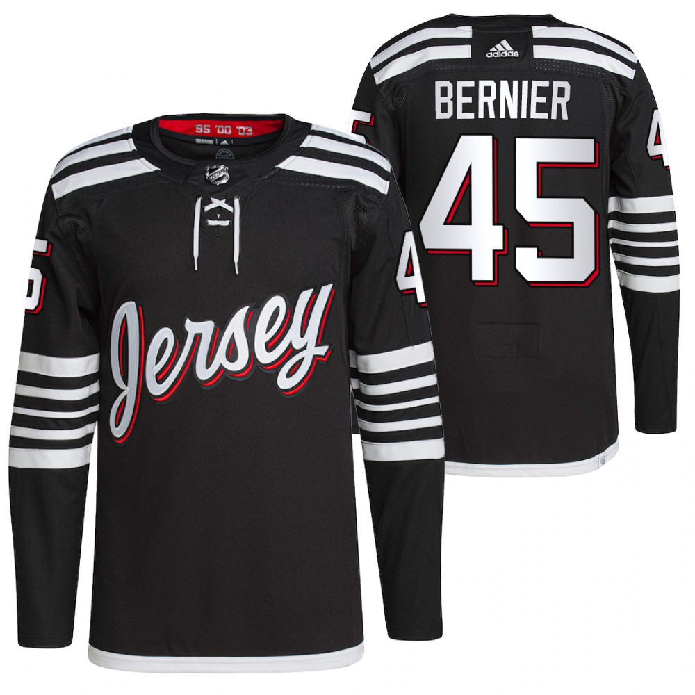 2021-22 New Jersey Devils Jonathan Bernier Black Alternate Primegreen Authentic Pro Jersey