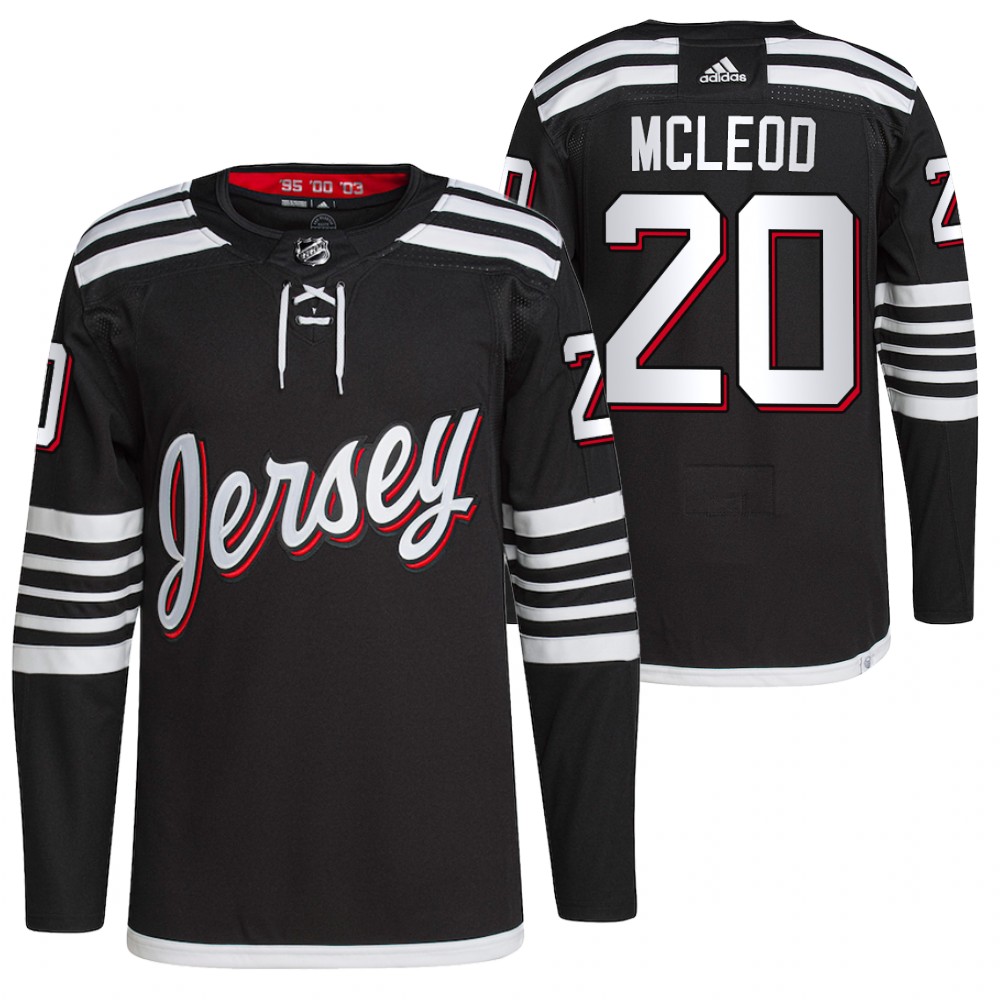 2021-22 New Jersey Devils Michael McLeod Black Alternate Primegreen Authentic Pro Jersey