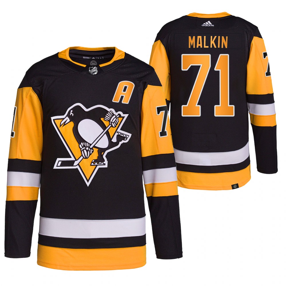 2021-22 Opening Night Pittsburgh Penguins Evgeni Malkin Black Authentic Primegreen Jersey