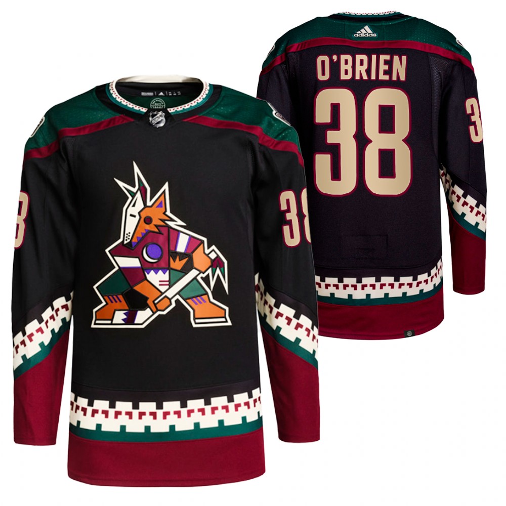 2021-22 Primegreen Authentic Arizona Coyotes Liam O'Brien Black Home Jersey