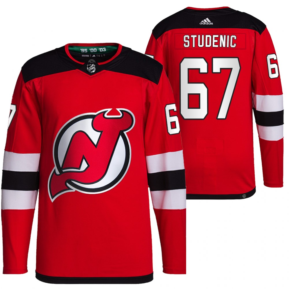 2021-22 Primegreen Authentic New Jersey Devils Marian Studenic Red Home Jersey