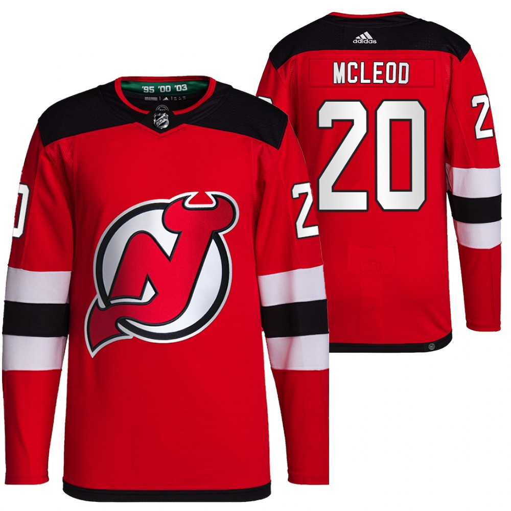 2021-22 Primegreen Authentic New Jersey Devils Michael McLeod Red Home Jersey