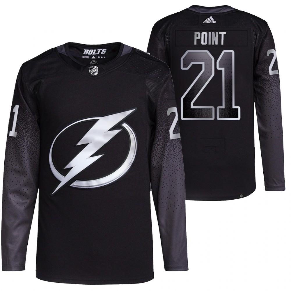 2021-22 Primegreen Authentic Tampa Bay Lightning Brayden Point Black Alternate Jersey