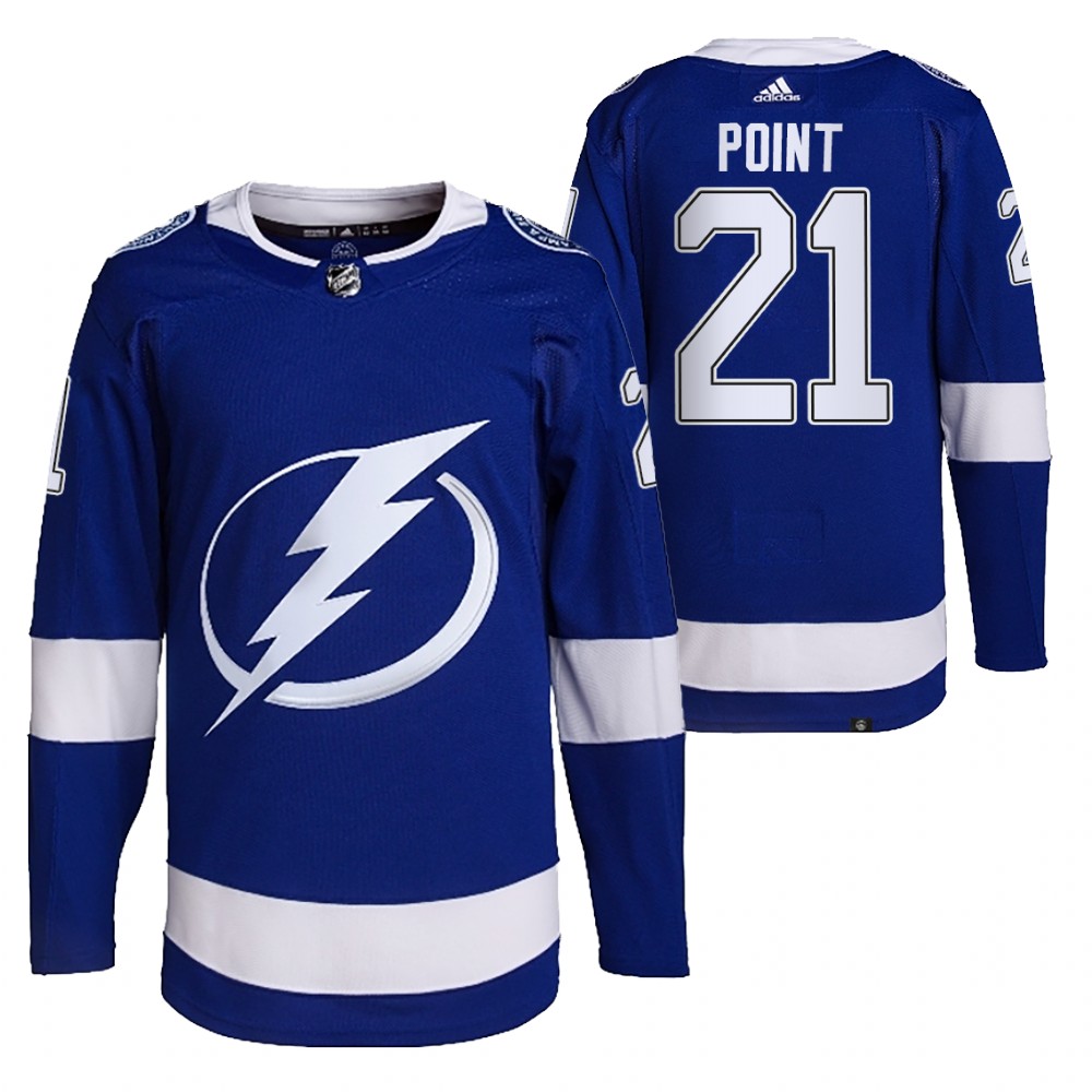 2021-22 Primegreen Authentic Tampa Bay Lightning Brayden Point Blue Home Jersey