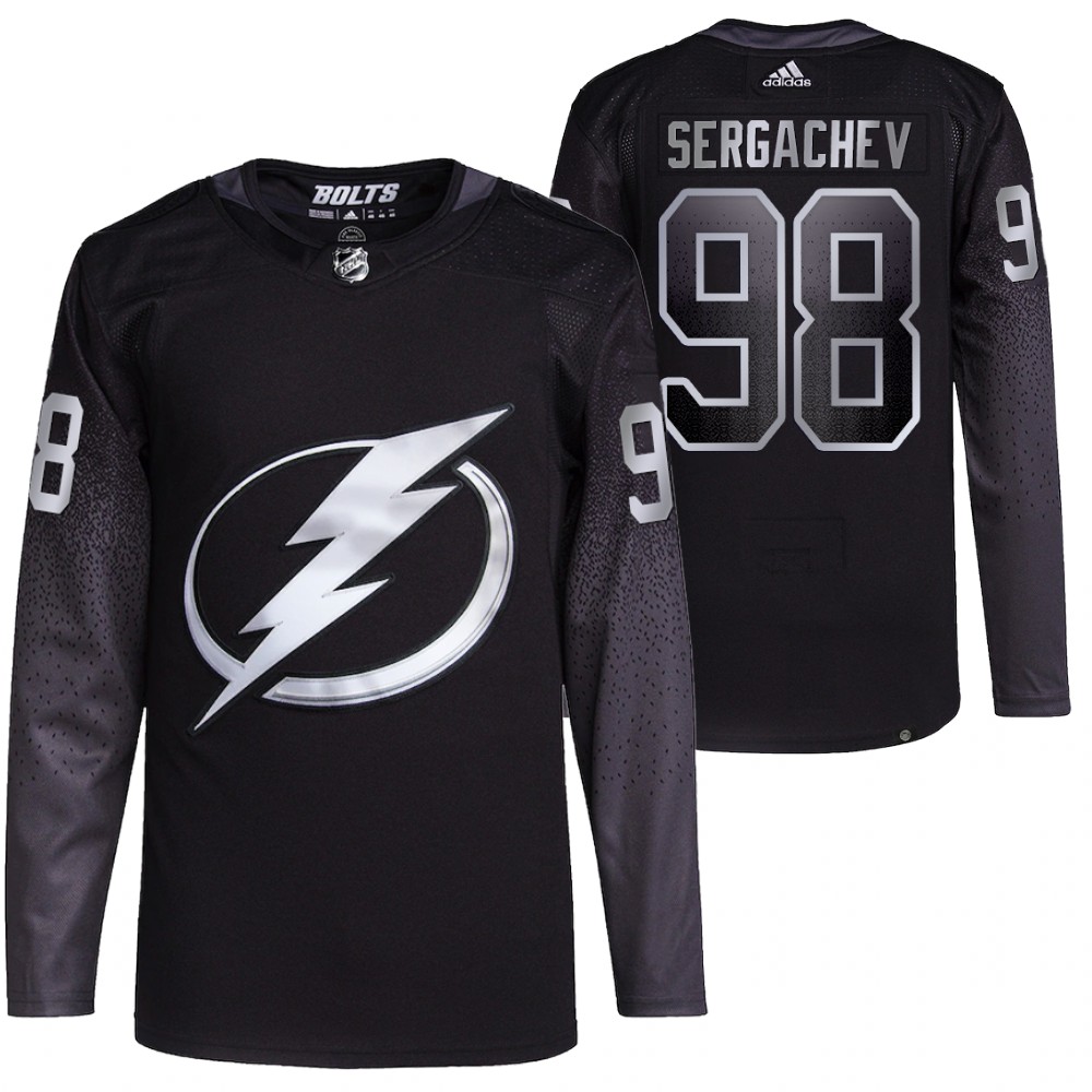 2021-22 Primegreen Authentic Tampa Bay Lightning Mikhail Sergachev Black Alternate Jersey