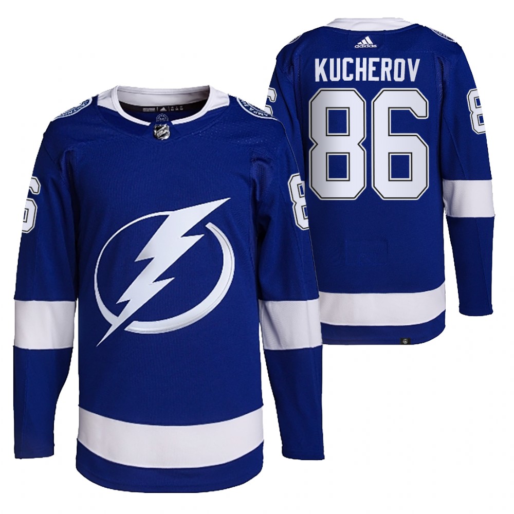 2021-22 Primegreen Authentic Tampa Bay Lightning Nikita Kucherov Blue Home Jersey