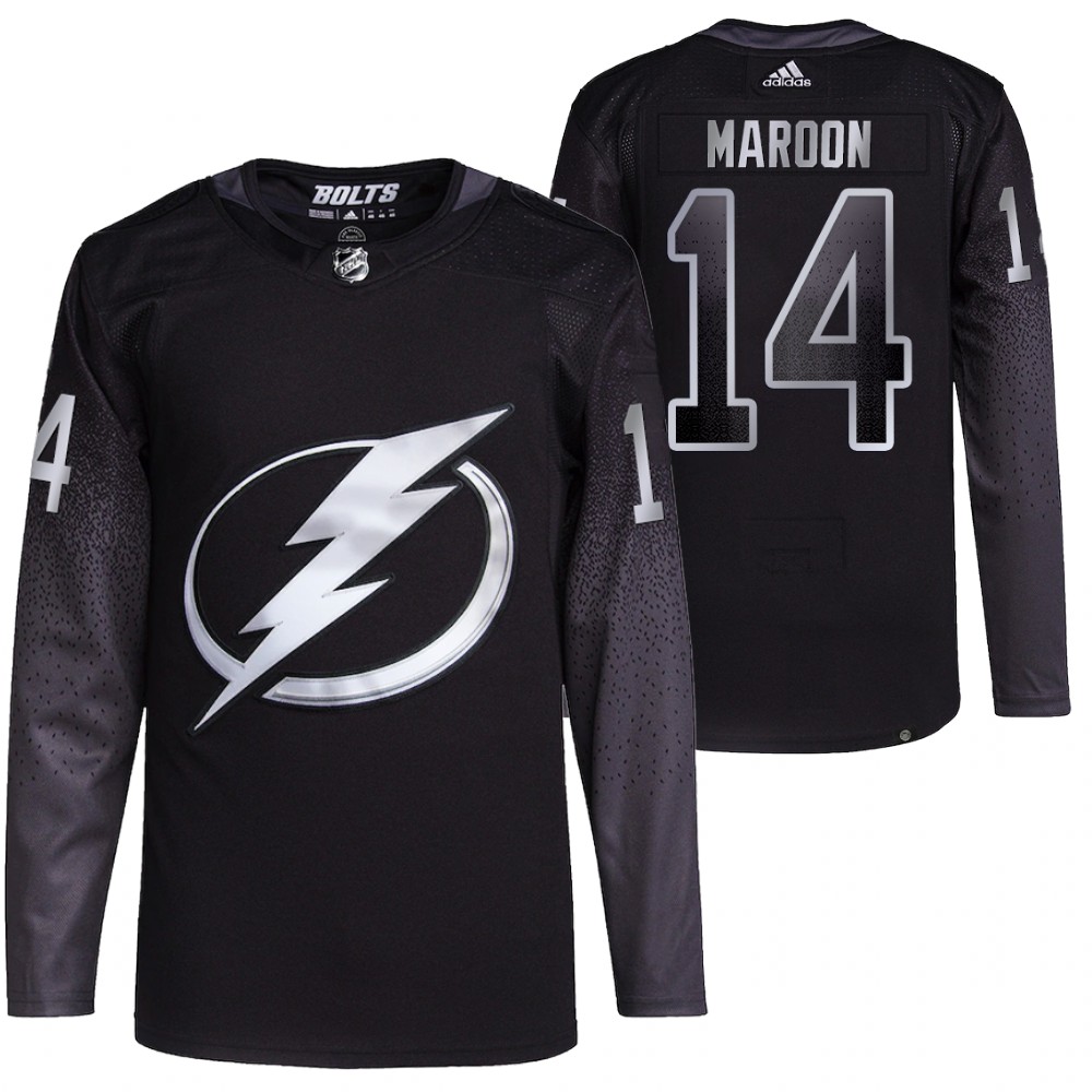 2021-22 Primegreen Authentic Tampa Bay Lightning Patrick Maroon Black Alternate Jersey