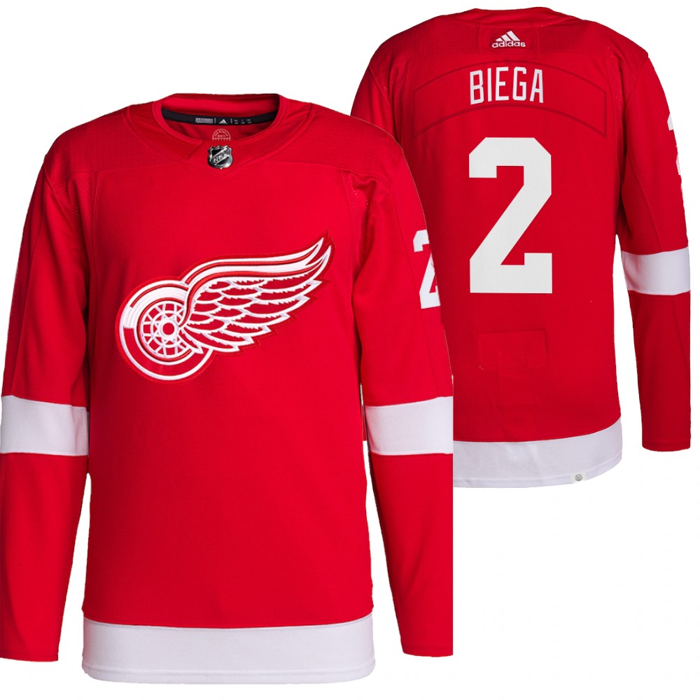 2021-22 Pro Authentic Detroit Red Wings Nick Leddy Red Home Jersey