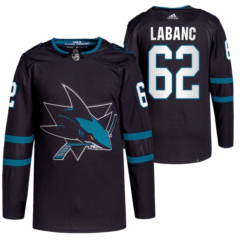 2021-22 San Jose Sharks Kevin Labanc Black Authentic Pro Alternate Jersey