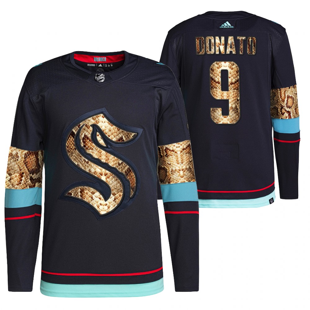 2021-22 Seattle Kraken Ryan Donato Navy Python Skin Exclusive Edition Jersey
