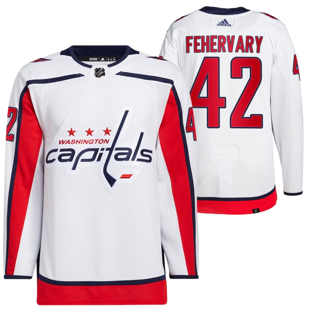 2021-22 Washington Capitals Martin Fehervary White Primegreen Authentic Pro Away Jersey