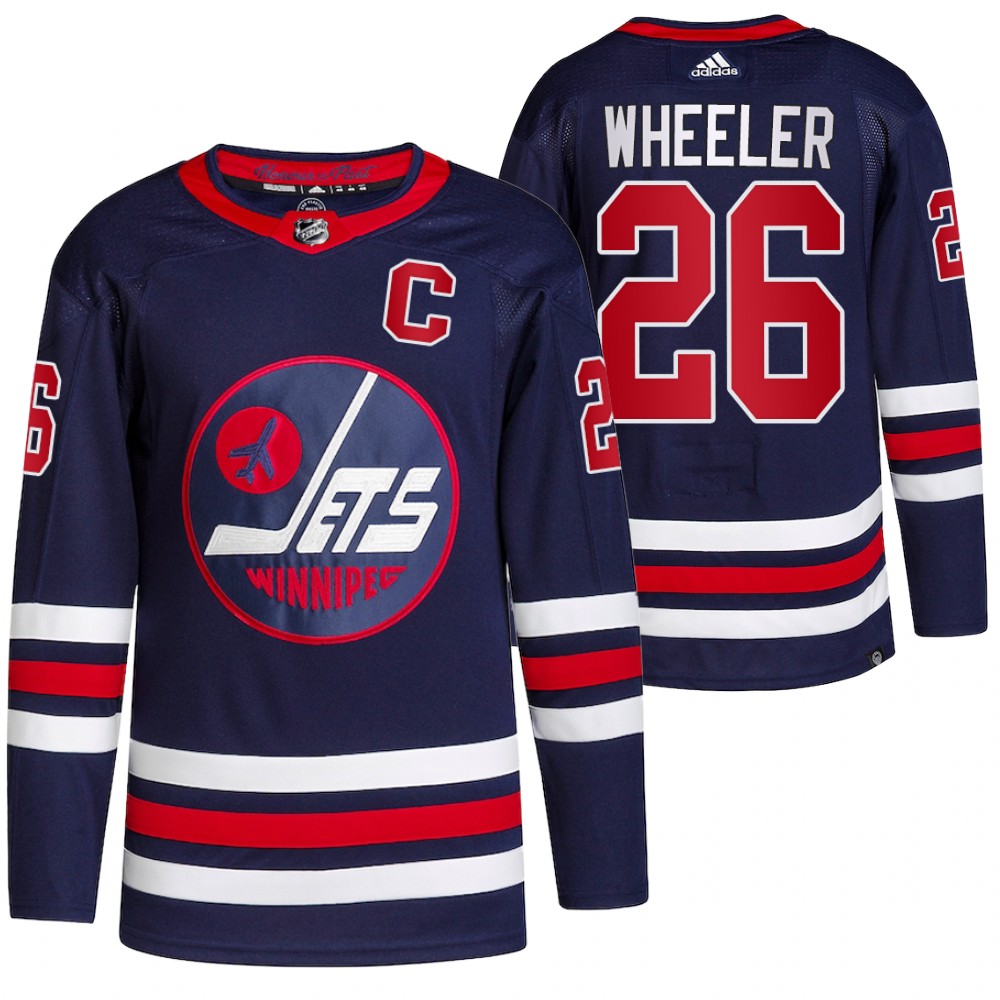 2021-22 Winnipeg Jets Blake Wheeler Navy Alternate Primegreen Authentic Pro Jersey