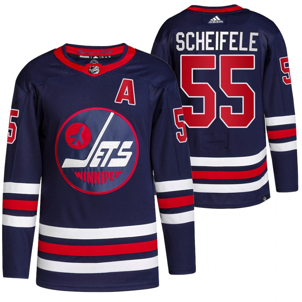 2021-22 Winnipeg Jets Mark Scheifele Navy Alternate Primegreen Authentic Pro Jersey