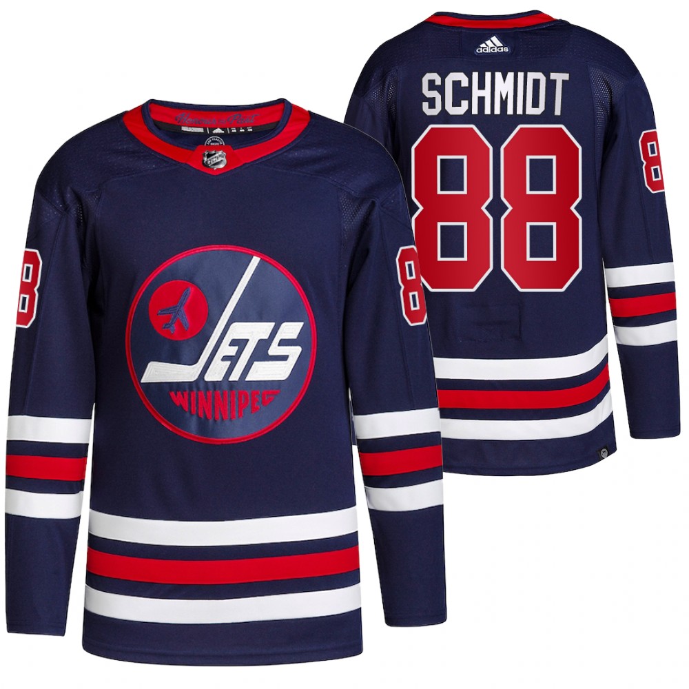2021-22 Winnipeg Jets Nate Schmidt Navy Alternate Primegreen Authentic Pro Jersey