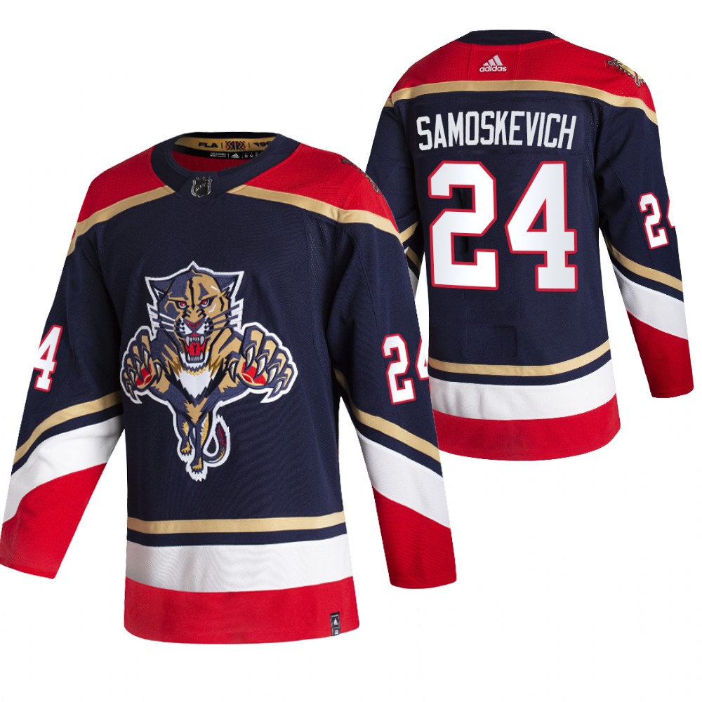 2021 NHL Draft Panthers Mackie Samoskevich Navy Jersey 2021 Reverse Retro