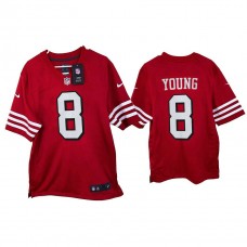 2021 San Francisco 49ers #8 Steve Young Scarlet Game Throwback Jersey Jersey