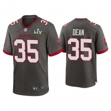 2021 Tampa Bay Buccaneers #35 Jamel Dean Pewter Super Bowl LIV Pewter Game Jersey