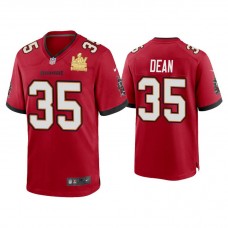 2021 Tampa Bay Buccaneers #35 Jamel Dean Red Super Bowl LIV Champions Red Game Jersey
