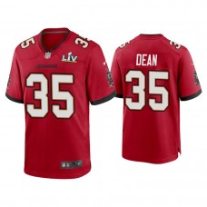 2021 Tampa Bay Buccaneers #35 Jamel Dean Red Super Bowl LIV Red Game Jersey
