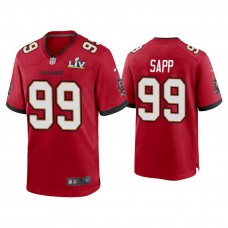 2021 Tampa Bay Buccaneers #99 Warren Sapp Red Super Bowl LIV Red Game Jersey