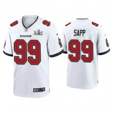 2021 Tampa Bay Buccaneers #99 Warren Sapp White Super Bowl LIV White Game Jersey