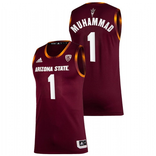 2022-23 Arizona State Sun Devils Luther Muhammad College Basketball Maroon Jersey Men