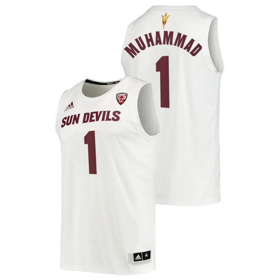 2022-23 Arizona State Sun Devils Luther Muhammad College Basketball White Jersey Men