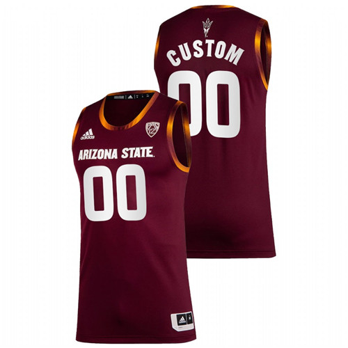 2022-23 Arizona State Sun Devils custom College Basketball Maroon Jersey Men