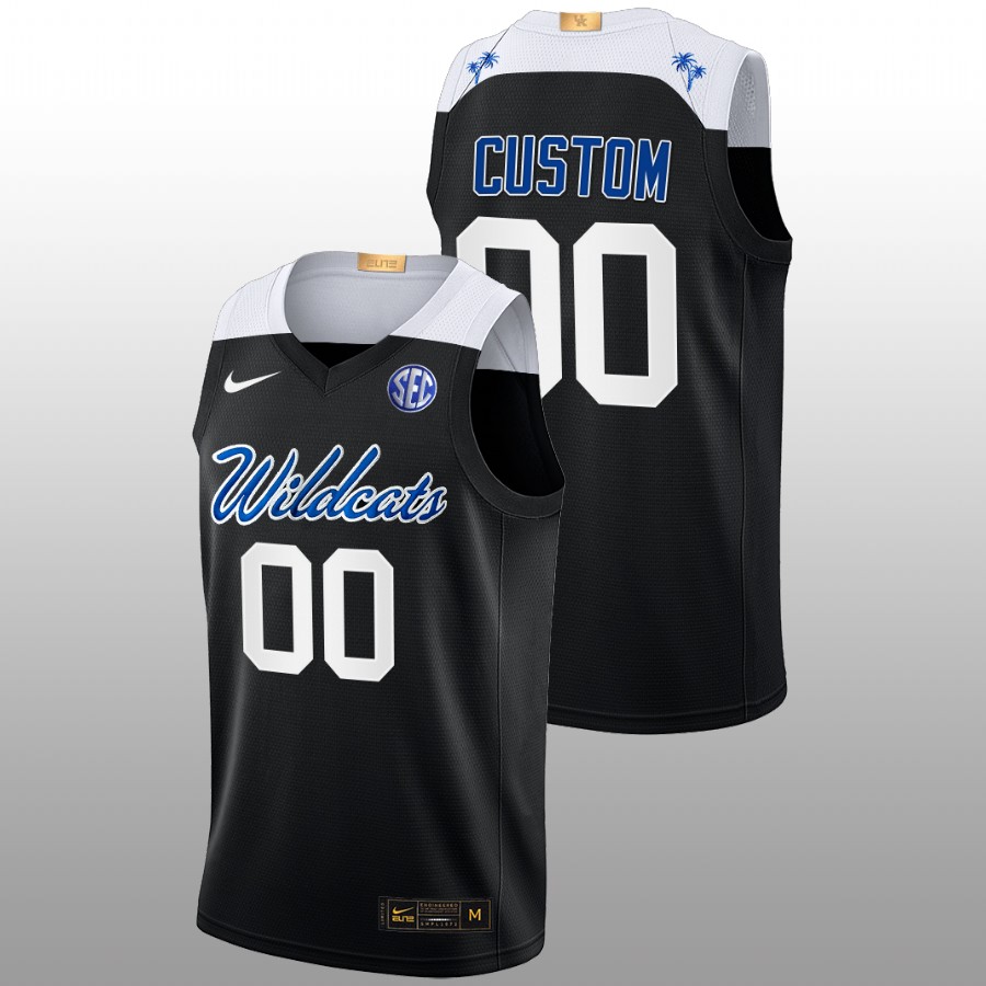 2022-23 Kentucky Wildcats custom College Basketball Black Elite Jersey Men