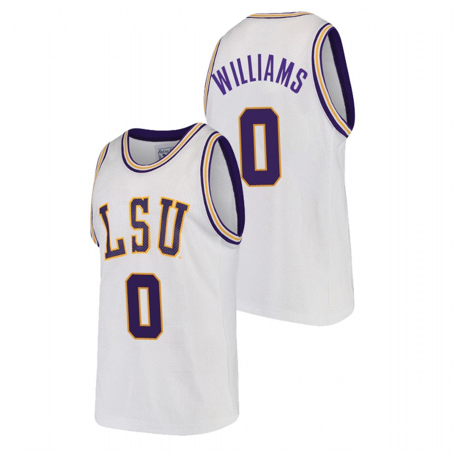 2022-23 LSU Tigers KJ Williams College Basketball Gold Jersey Men