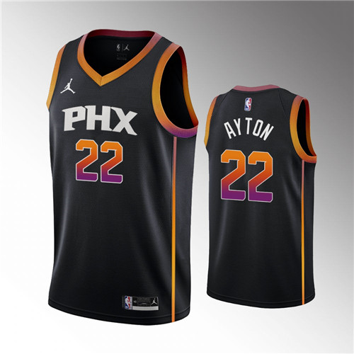 Phoenix Suns DeAndre Ayton Black Swingman stitched Jersey #22