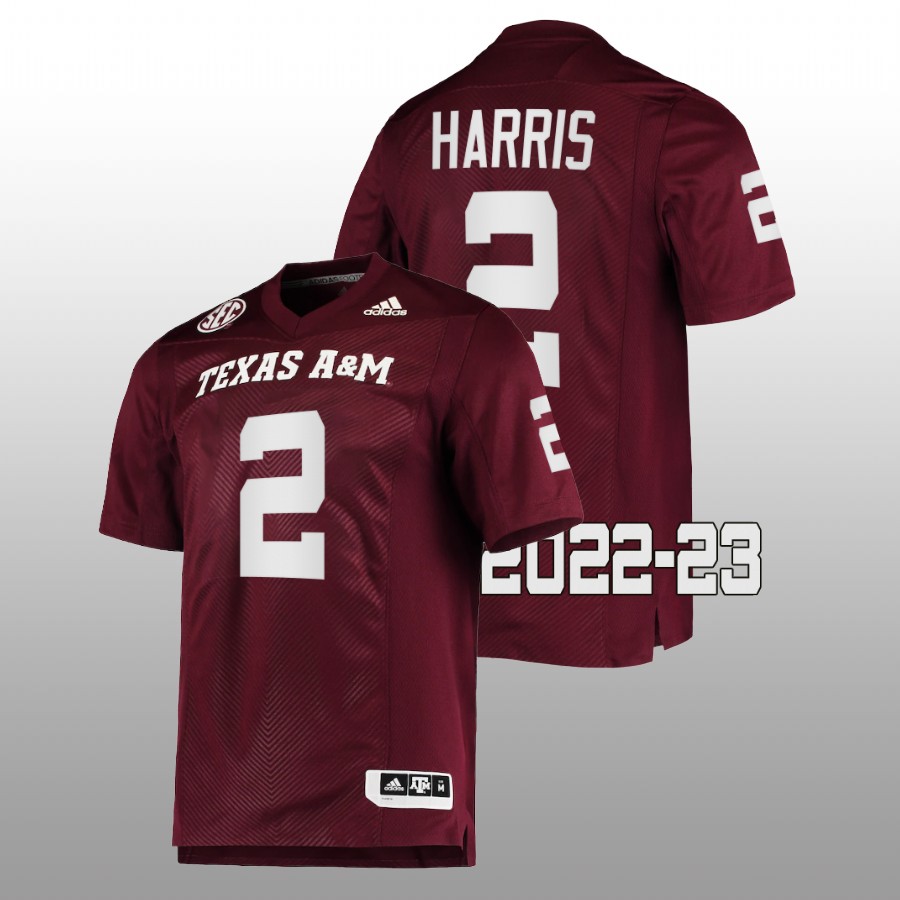 2022 23 texas a&m aggies denver harris maroon college football jersey