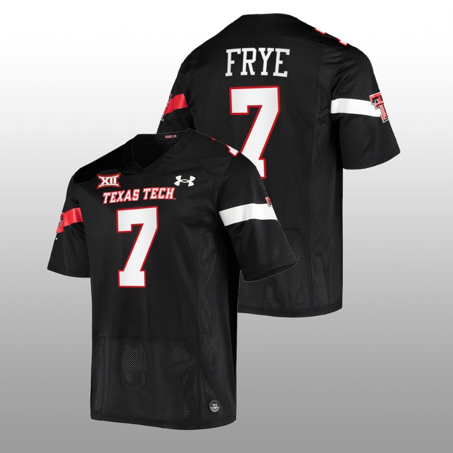 2022 23 texas tech red raiders adrian frye black college football jersey