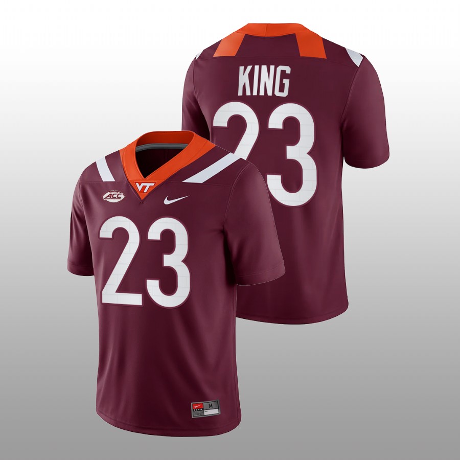 2022 23 virginia tech hokies keshawn king maroon college football nil replica jersey