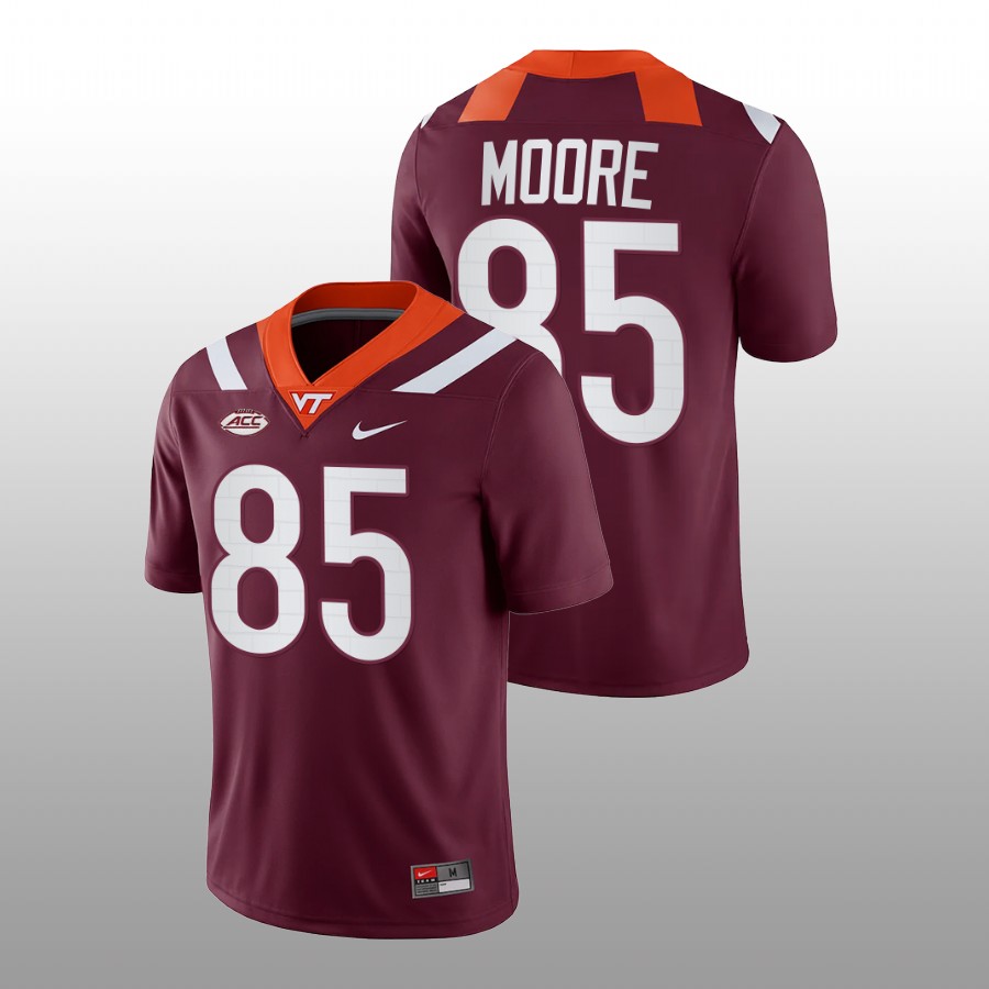 2022 23 virginia tech hokies peter moore maroon college football nil replica jersey