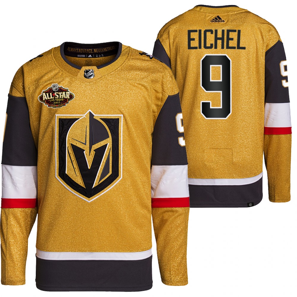 2022 All-Star Vegas Golden Knights Jack Eichel Gold Primegreen Authentic Jersey
