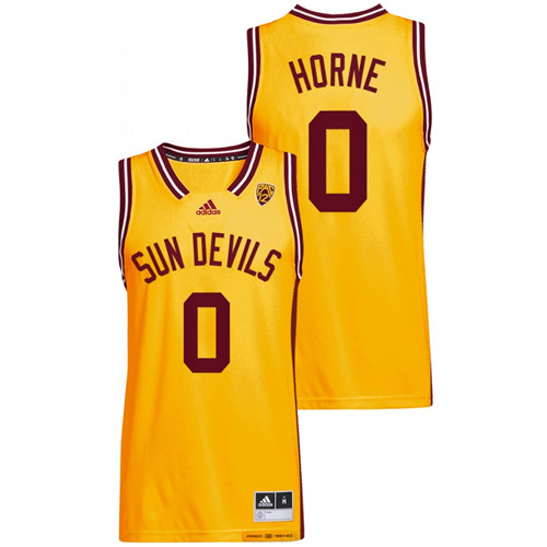 2022 Arizona State Sun Devils DJ Horne Reverse Retro Gold Basketball Jersey Men