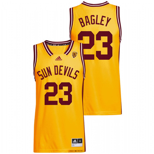 2022 Arizona State Sun Devils Marcus Bagley Reverse Retro Gold College Basketball Jersey Men