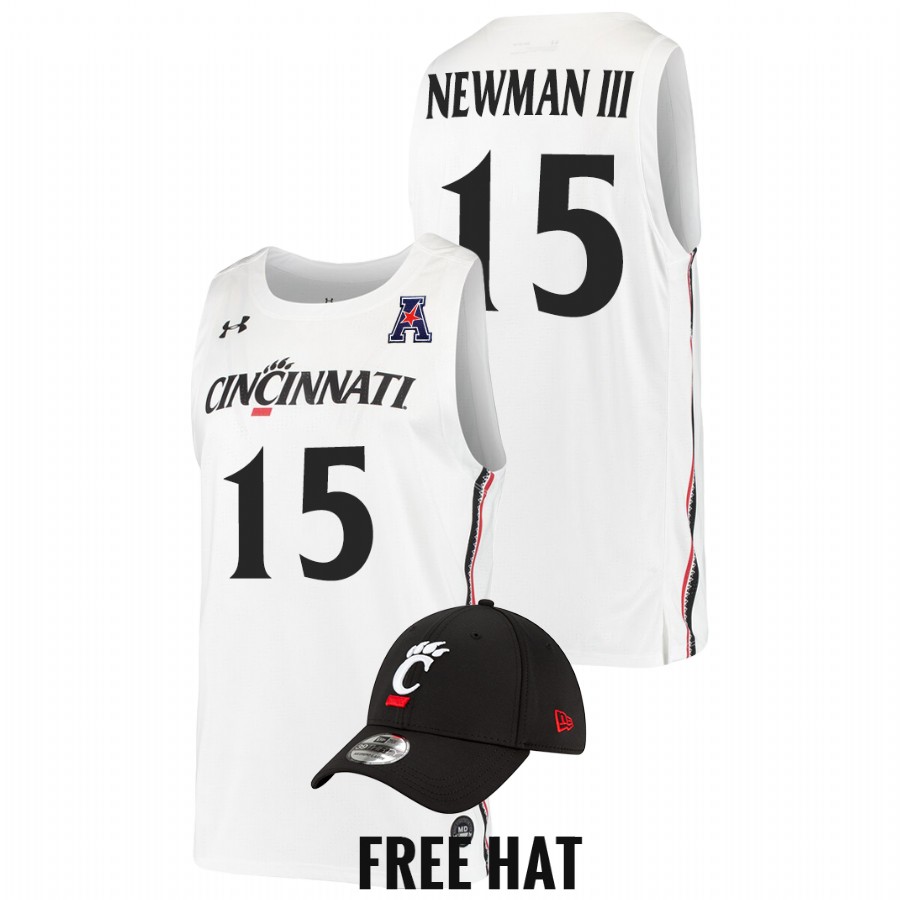 2022 Cincinnati Bearcats John Newman III College Basketball White Home Jersey Men