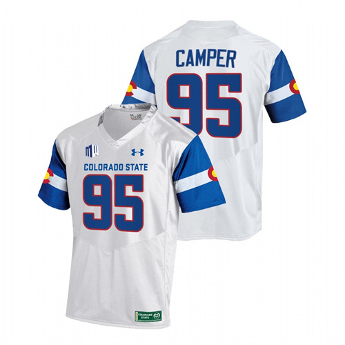 2022 Colorado State Rams Cayden Camper State Pride White Jersey Football