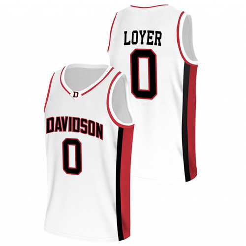 2022 Davidson Wildcats Foster Loyer College Basketball White Jersey Men